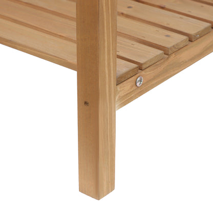 Planting Table Gardening Table Flower Table with Tub Garden Pine Wood Natural 117 x 45 x 121 cm