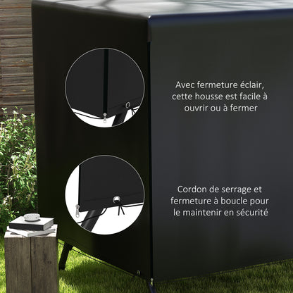 Garden Swing Protective Cover Waterproof Tarp 2.15L x 1.55W x 1.5H m PE Black