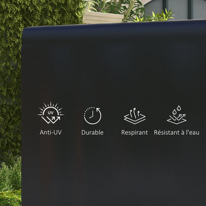 Garden Swing Protective Cover Waterproof Tarp 2.15L x 1.55W x 1.5H m PE Black