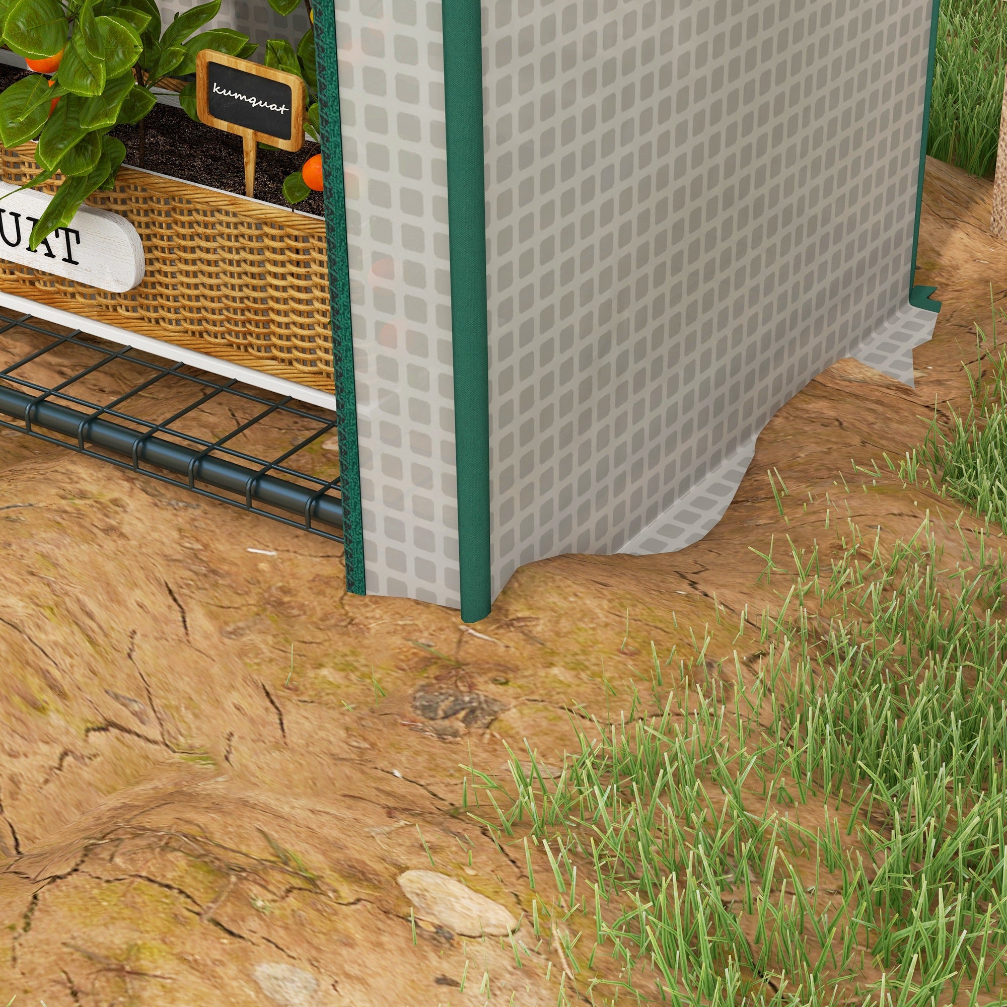4-Tier PE Garden Greenhouse with Shelves, Balcony Greenhouse, Reinforced 130 g/m² Tarpaulin, Steel Frame, Roll-Up Zippered Door, for Vegetables Plants Flowers, 80 x 50 x 160 cm, White