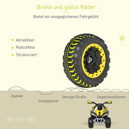 Kids Ride On Car Pedal Go Kart with Foot Push Ride-On Toy Children's Vehicle for 18-36 months Lights Music Plastic Steel Yellow 67.5 x 38 x 44 cm