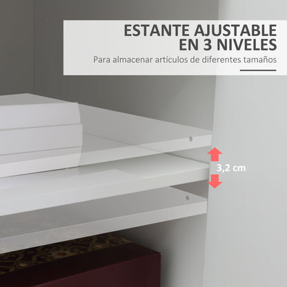 Printer Cabinet Printer Stand with Wheels Printer Furniture with Drawer 2 Doors and Open Compartment for Living Room Office Study 60x39x80 cm White