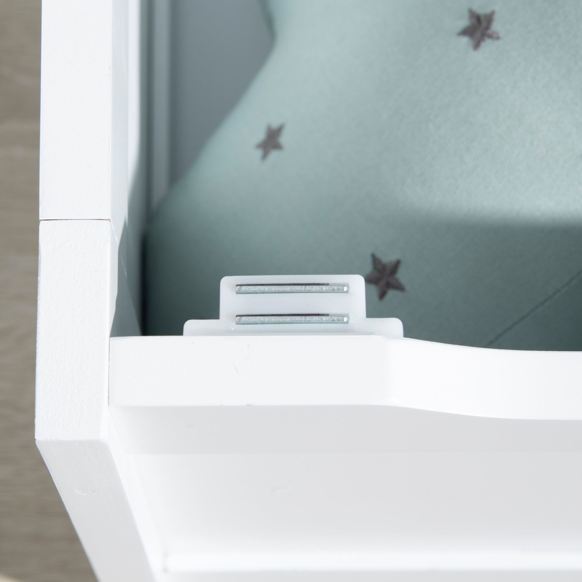ZONEKIZ 2-in-1 Toy Chest for Children 18+ Months Kids Storage Bench with Slow-Close Lid for Bedroom Playroom Holds 110 lbs 23.6x11.8x19.7 inches Gray and White