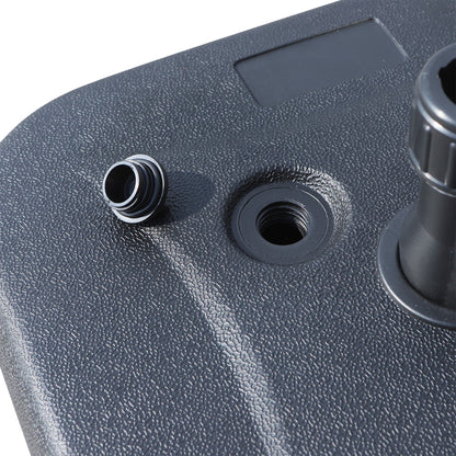 Umbrella Stand Base Fillable with Sand Water Rounded Corners HDPE Plastic Black 46 x 45 x 26 cm up to 30 kg Net Weight 1.6Kg