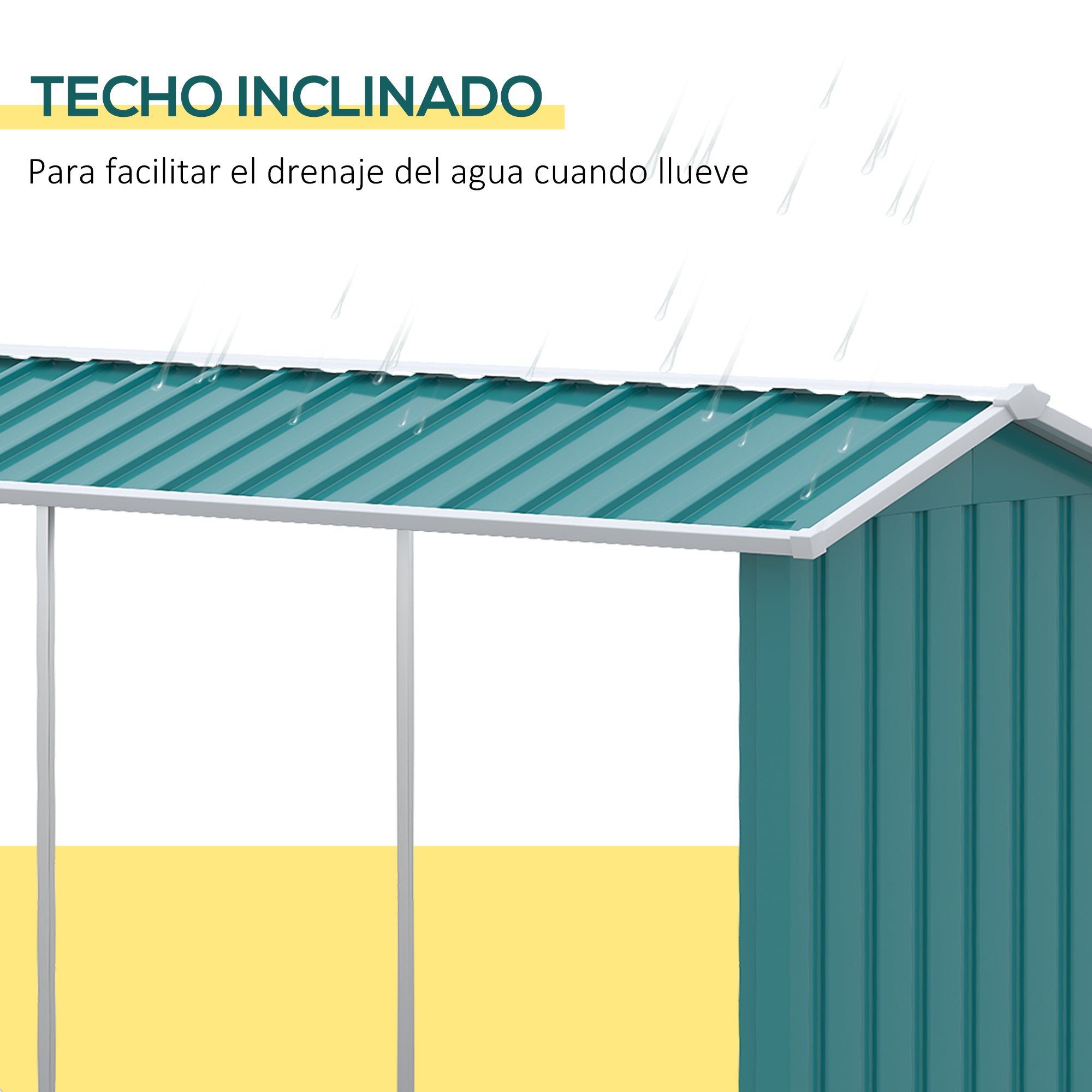 Galvanized Steel Log Shed Outdoor Log Storage Shed with Roof for Garden Terrace Patio 94.5x33.9x63 inches Green