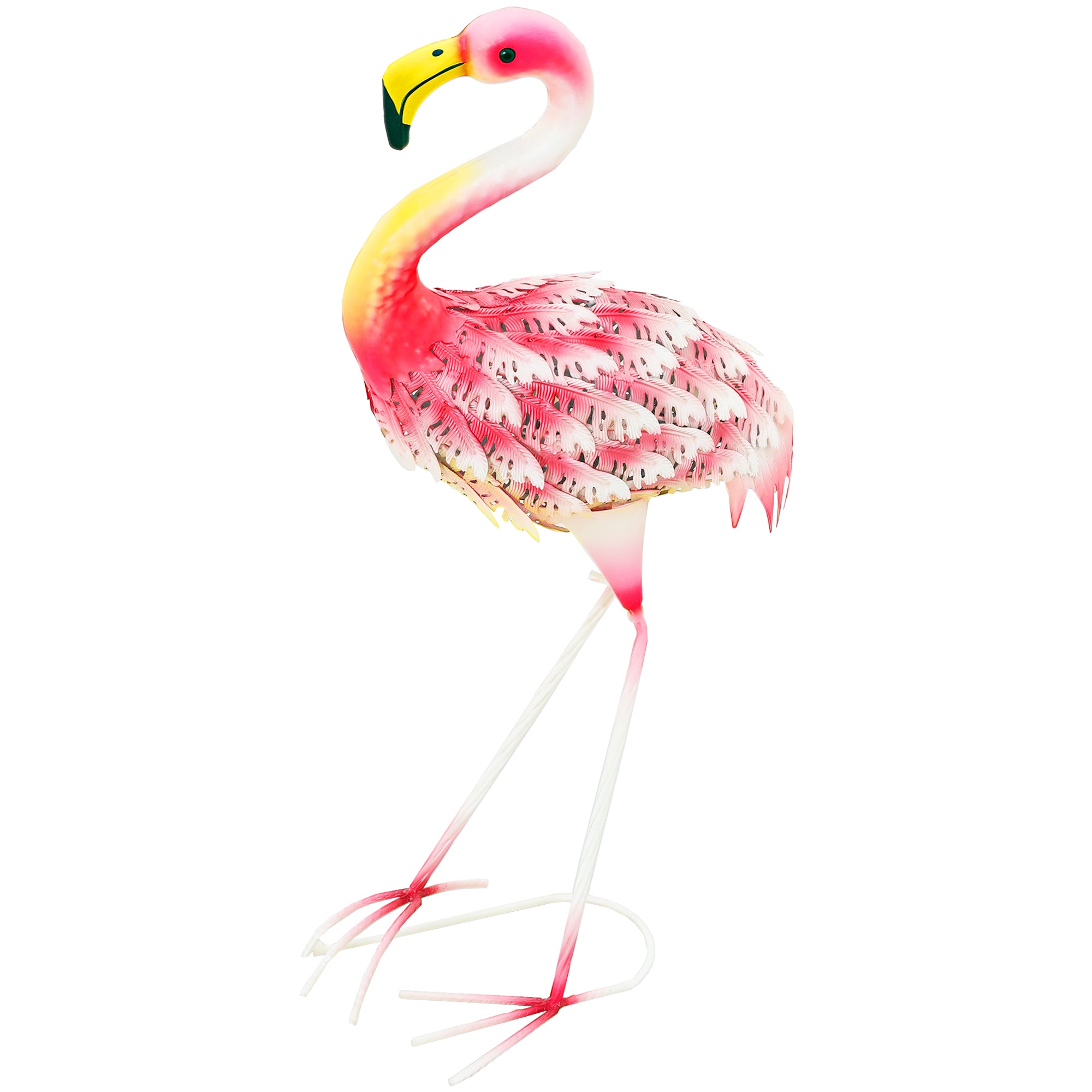 Metal Flamingo Garden Statue Flamingo Ornament for Outdoor Decor Sculpture for Lawn Patio Pond