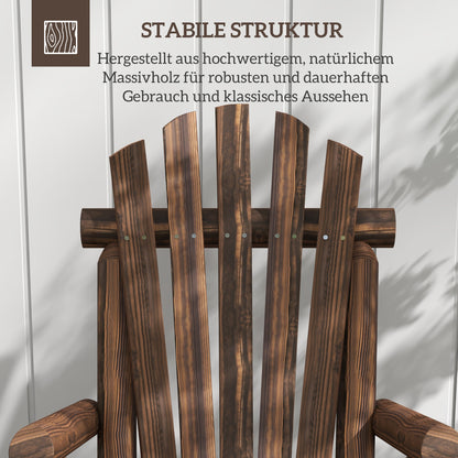 Adirondack Chair Weatherproof Adirondack Chair made of Wood Outdoor Garden Chair with High Backrest and Armrests Balcony Chair Garden Seat for Garden, Terrace Balcony 83 x 68 x 101 cm Charcoal