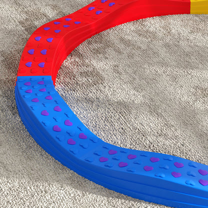 Balance Beams for Children +3 Years Balance Board 8-Piece Arc Shape Non-Slip Base Multicolor Balance Training