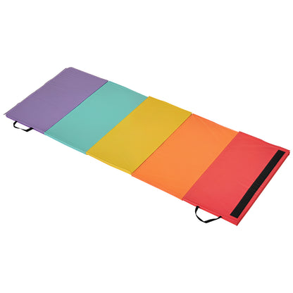 Fitness/Yoga Mat for Gym and Home, with 5 Colored Foldable Panels, EPE Padding, 195x76x3 cm