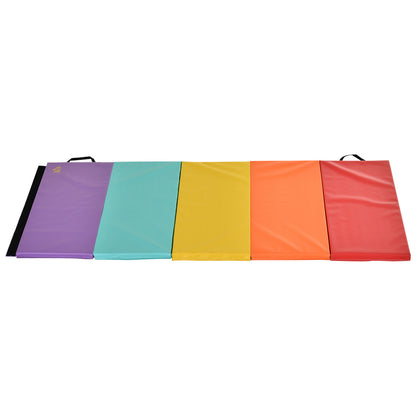 Fitness/Yoga Mat for Gym and Home, with 5 Colored Foldable Panels, EPE Padding, 195x76x3 cm