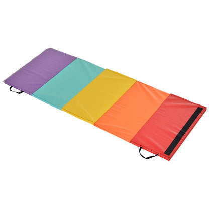 Fitness/Yoga Mat for Gym and Home, with 5 Colored Foldable Panels, EPE Padding, 195x76x3 cm