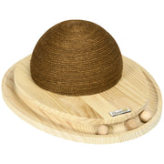 Interactive Cat Toy, 2-in-1 Design Scratching Toy with Scratching Board and Ball Track, Cat Scratching Furniture, Jute, Pine Wood, Natural+Coffee, 39.5 x 32.5 x 14.5 cm