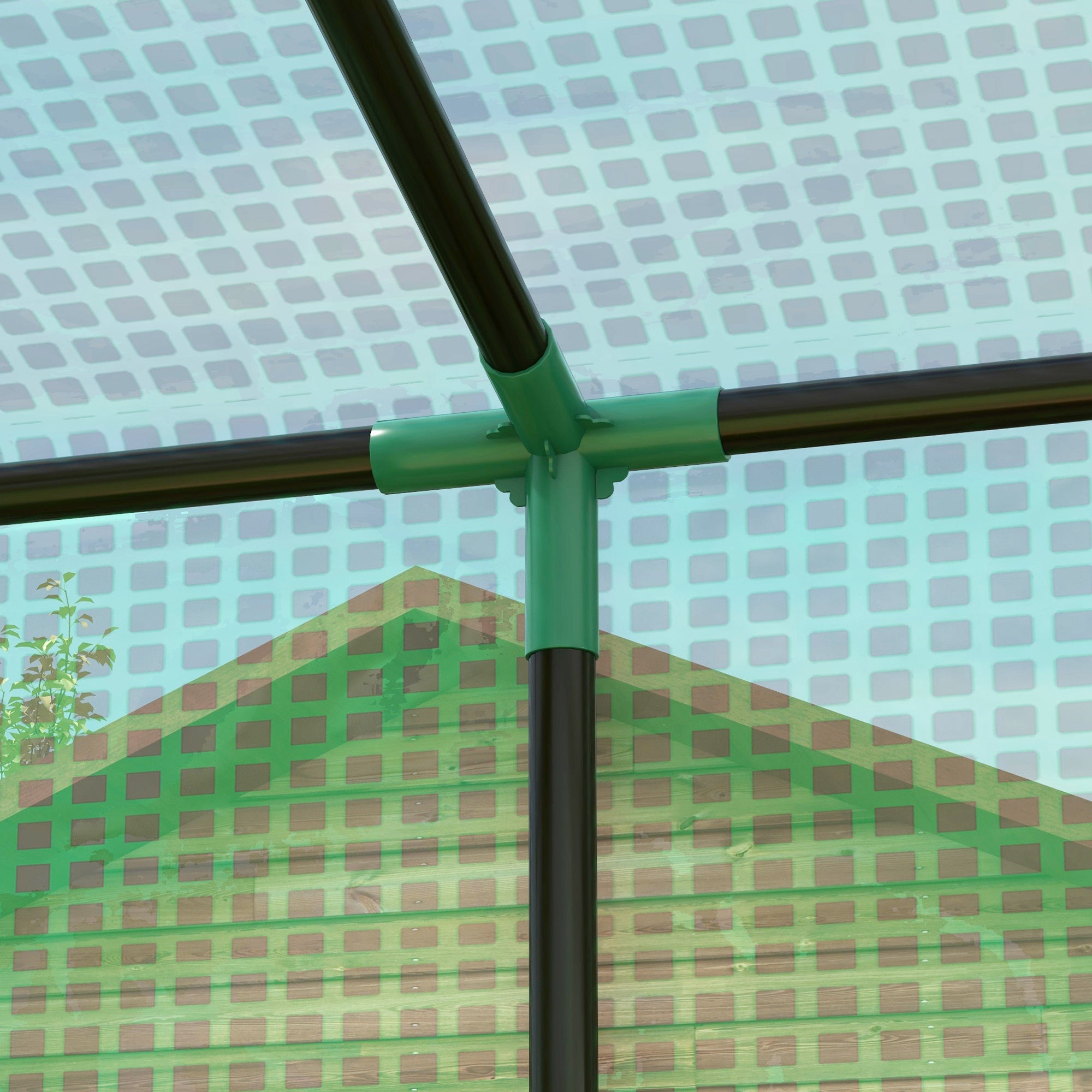 Garden Greenhouse PE, Balcony Greenhouse, Reinforced 140 g/m² Tarpaulin, Steel Frame, Roll-Up Zipper Door, 2 Windows, for Vegetables Plants Flowers, Indoor and Outdoor, 196x77x197cm, Green