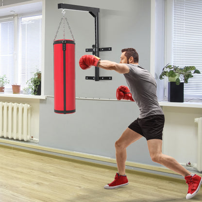 Heavy Bag Hanger Wall Mount Punching Bag Holder up to 100 kg Capacity 60-88cm height-adjustable Black