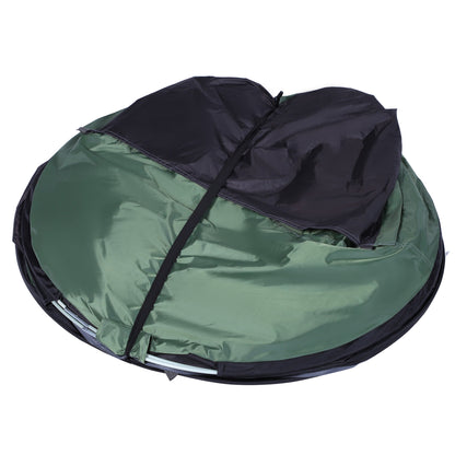 Pop-up Camping Tent for 1-2 People Waterproof 3000mm Anti-UV with Pockets and Carrying Bag for Fishing Hiking 250x150x100cm Green