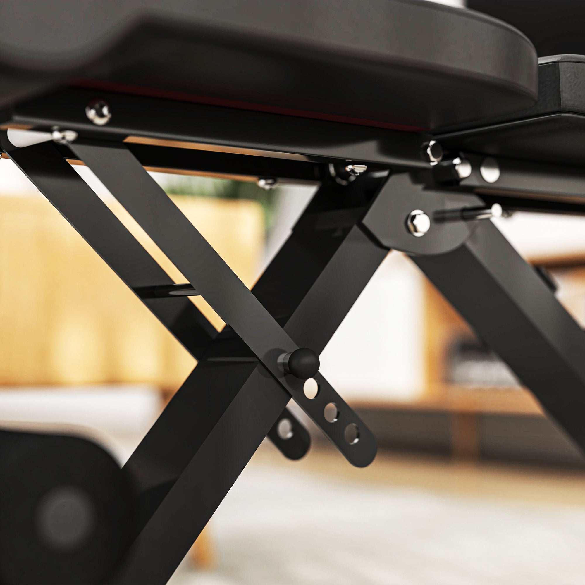 SPORTNOW Adjustable Weight Bench Folding Strength Training Bench for Full Body Workout at Home Gym Black