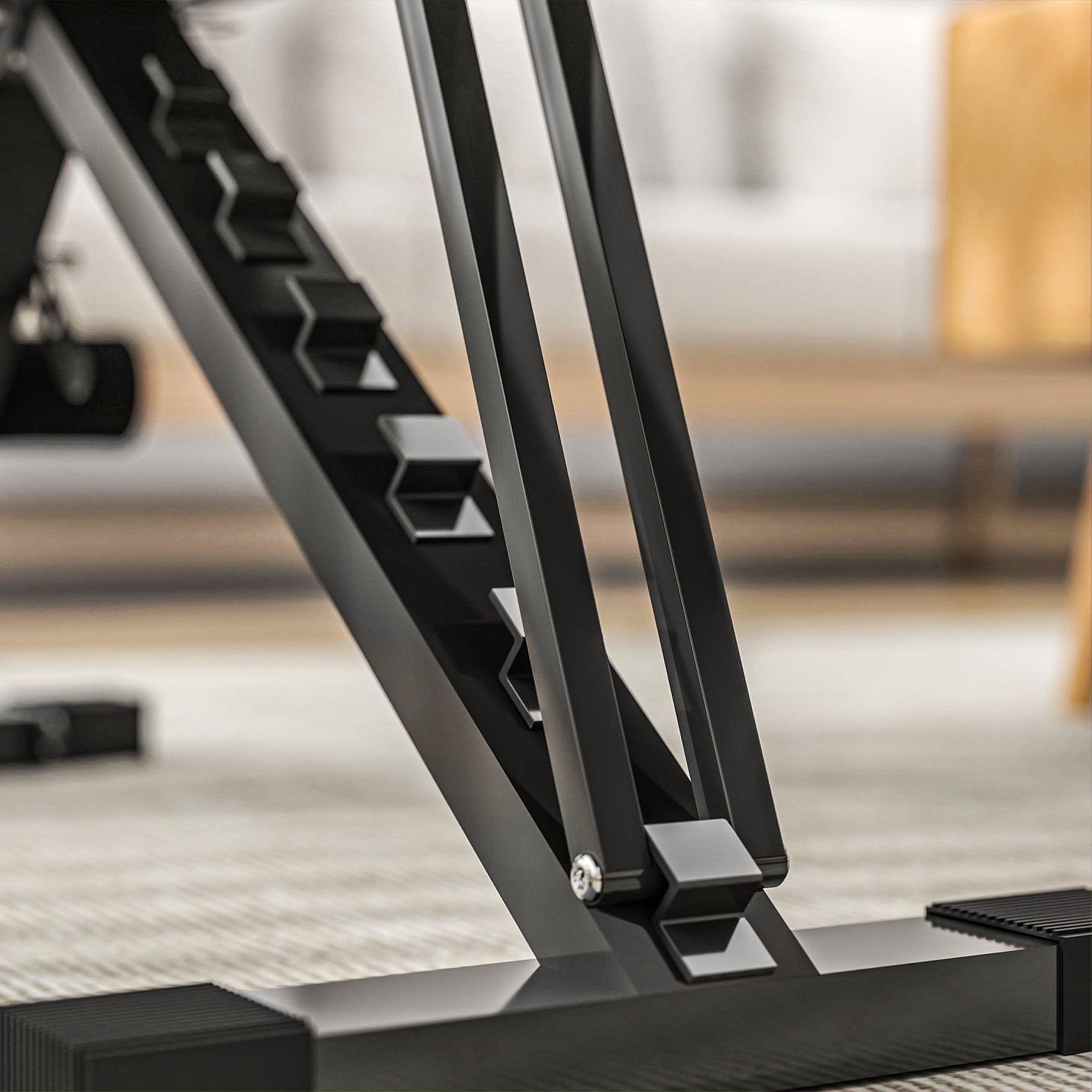 SPORTNOW Adjustable Weight Bench Folding Strength Training Bench for Full Body Workout at Home Gym Black