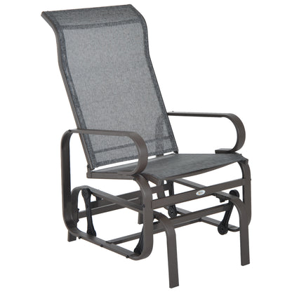 Swing Chair Garden Garden Chair Relax Chair Garden Swing Garden Metal Swing Chair for Garden Terrace Balcony Texteline Gray 60 x 73 x 104 cm