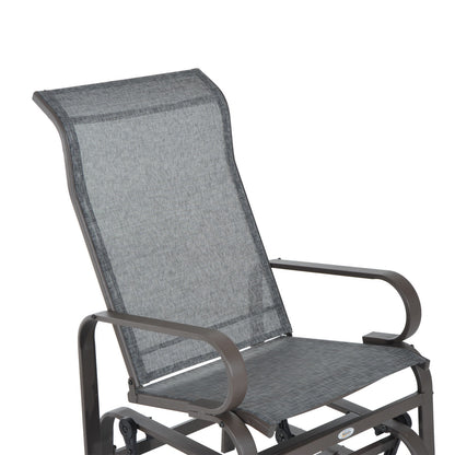 Swing Chair Garden Garden Chair Relax Chair Garden Swing Garden Metal Swing Chair for Garden Terrace Balcony Texteline Gray 60 x 73 x 104 cm