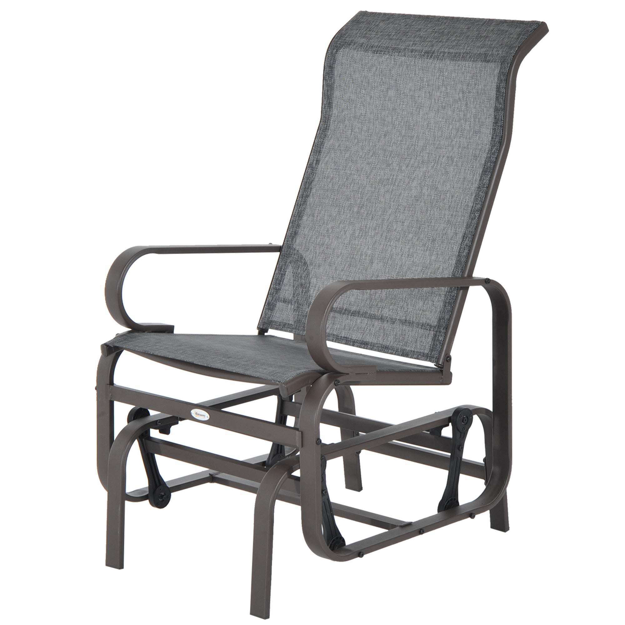 Swing Chair Garden Garden Chair Relax Chair Garden Swing Garden Metal Swing Chair for Garden Terrace Balcony Texteline Gray 60 x 73 x 104 cm