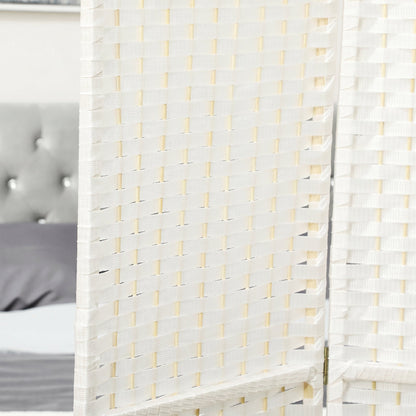 8-Panel Room Divider 320 x 170 cm - Folding Pine Wood Privacy Screen for Bedroom & Living Room, White