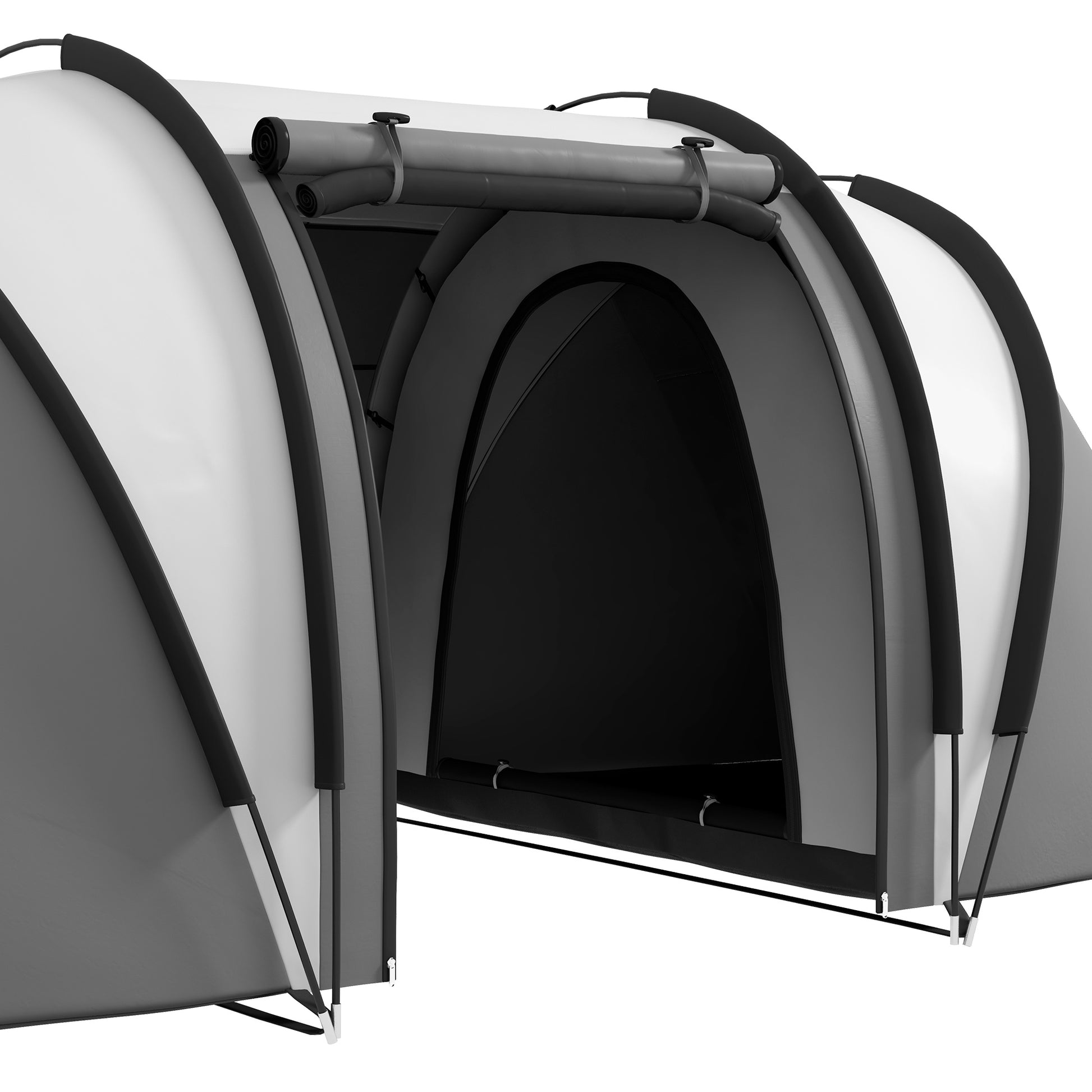 Camping Tent for 4-5 Persons, Lightly Water Repellent Family Tent with 2 Rooms, Side Door, Window, Tent with 3000mm Water Column, Tunnel Tent, Dome Tent for Camping, Travel, Garden