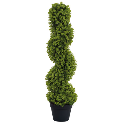 Artificial Spiral Eucalyptus Plant with Pot UV Resistant, Indoor and Outdoor Decoration, Height 90 cm, Green