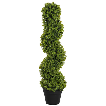 Artificial Spiral Eucalyptus Plant with Pot UV Resistant, Indoor and Outdoor Decoration, Height 90 cm, Green