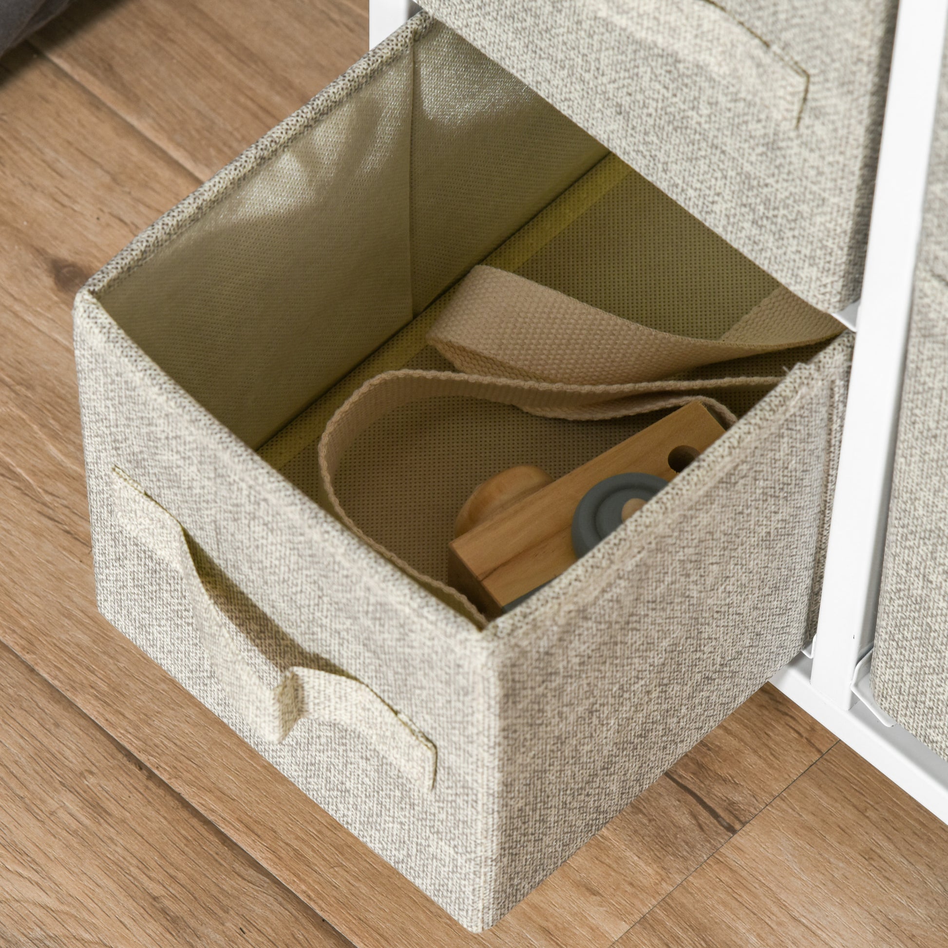 Dresser with 7 Non-Woven Fabric Drawers Storage Cabinet for Bedroom Living Room Hallway 63.5x30x71 cm Gray