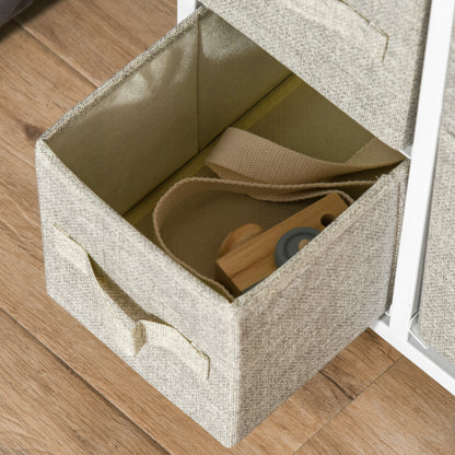 Dresser with 7 Non-Woven Fabric Drawers Storage Cabinet for Bedroom Living Room Hallway 63.5x30x71 cm Gray