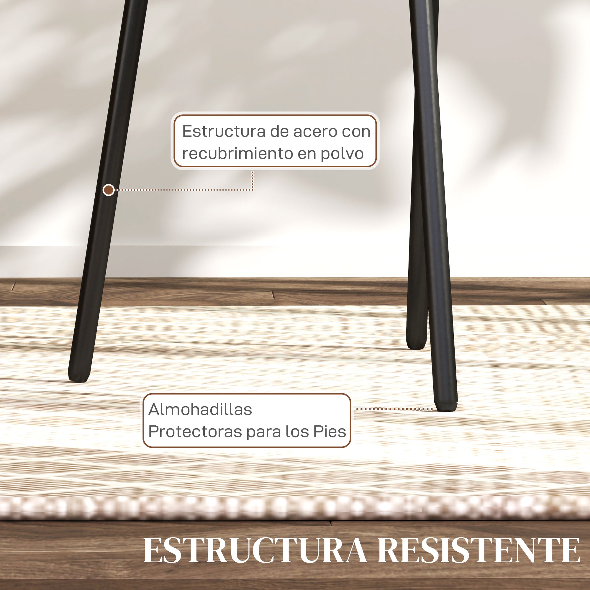 Pack of 2 Dining Chairs Kitchen Chairs with Synthetic Rattan Backrest and Steel Frame for Living Room 44x54x87 cm Pink and Black