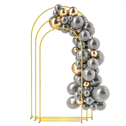 Set of 3 Golden Metal Wedding Arch Supports, 2.2m, 2m, 1.8m, Garden Arch, Wedding, Birthday Party, Baby Shower, Floral Balloon Arch
