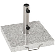 Stainless Steel Umbrella Stand with Handles, Half-Round Umbrella Holder, Umbrella Weight for Umbrella Ø3.8-Ø4.8 cm, for Balcony, Terrace, Garden, Gray