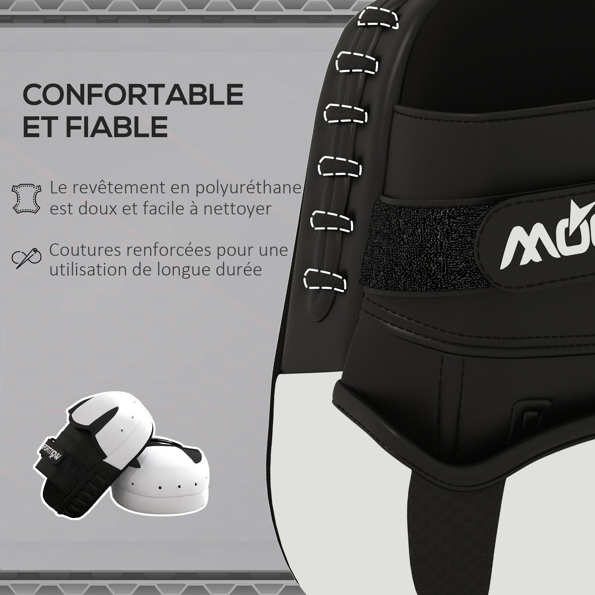 SPORTNOW Boxing Focus Mitts, Boxing Gloves, for Boxing Training, with Finger Cover, Strike Shields for Muay Thai, Kickboxing, Martial Arts, MMA, White