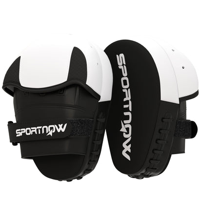 SPORTNOW Boxing Focus Mitts, Boxing Gloves, for Boxing Training, with Finger Cover, Strike Shields for Muay Thai, Kickboxing, Martial Arts, MMA, White