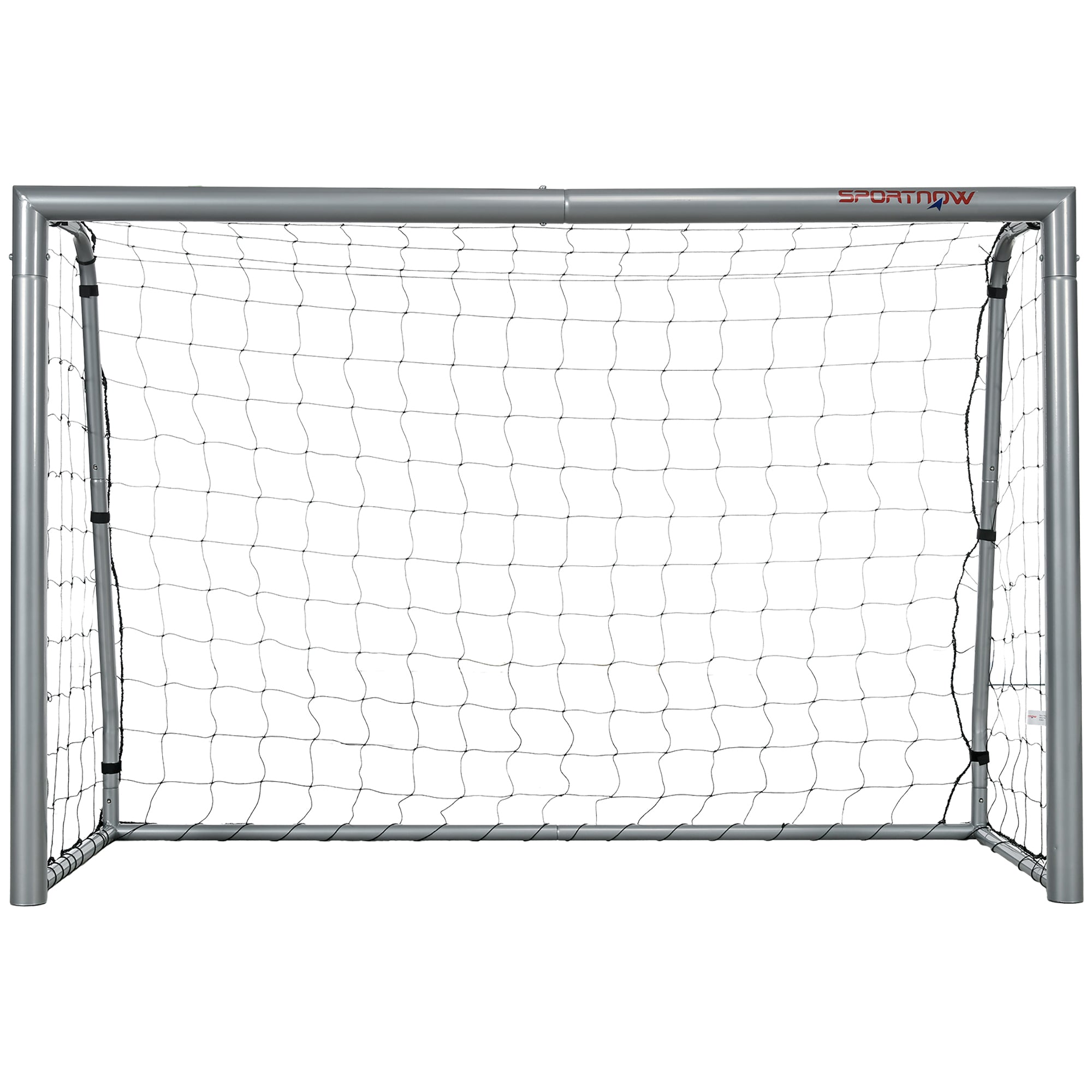 SPORTNOW Soccer Goal 180x120x60 cm with Screws and Pegs, Grey Soccer Net made of PE and Metal