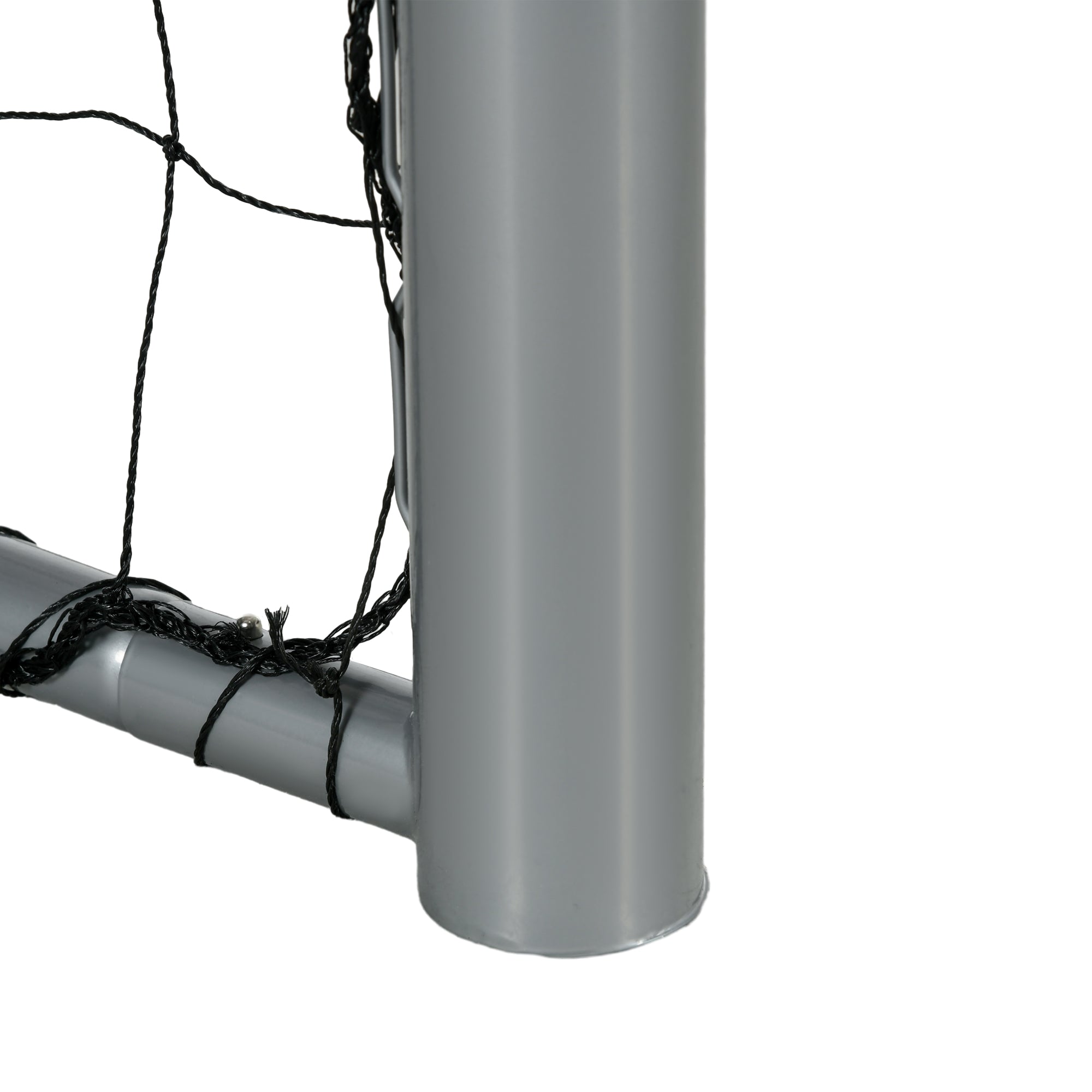 SPORTNOW Soccer Goal 180x120x60 cm with Screws and Pegs, Grey Soccer Net made of PE and Metal