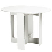 Folding Dining Table Kitchen Foldable Table with 2 Drop Leaves Folding Table for 2-4 Persons 104x76x73.7 cm White