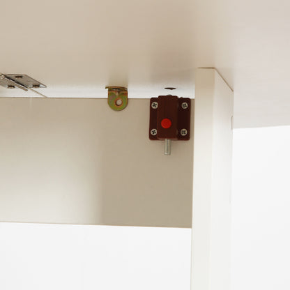 Folding Dining Table Kitchen Foldable Table with 2 Drop Leaves Folding Table for 2-4 Persons 104x76x73.7 cm White