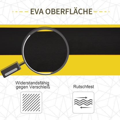 2-Piece Sawhorse Folding Workbench Trestle Stand Non-Slip Steel Yellow Black 100 x 49 x 62-90 cm Load Capacity 100 kg