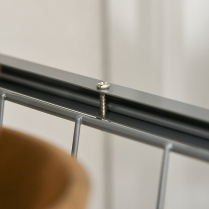 Kitchen Cart Rolling Cart with 4 Levels Kitchen Shelf with Metal Baskets, All-Purpose Cart on Wheels, Storage Cart for Kitchen Bathroom Office Living Room Silver