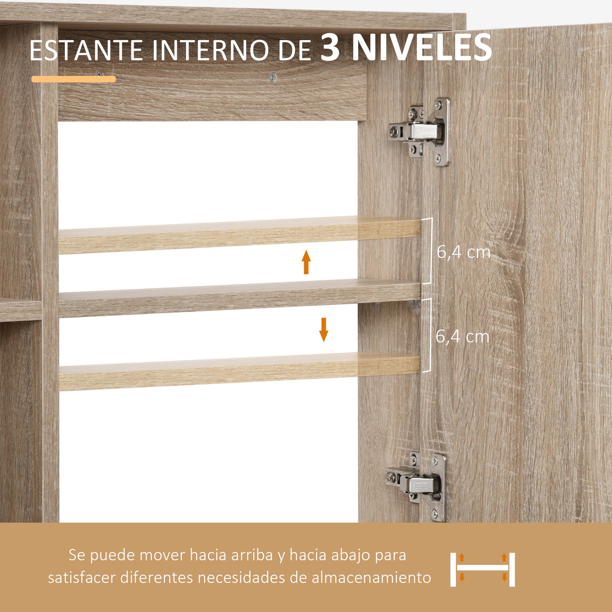 Mirror Cabinet Bathroom Wall Mounted Cabinet with Adjustable Height Shelf Internal Space Open Shelves 60x15x76 cm Oak Grain