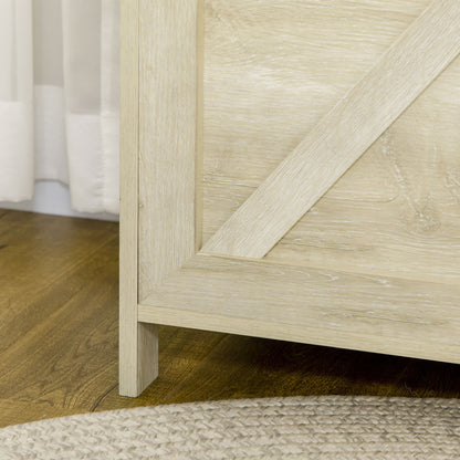 Storage Chest - lift-up lid with 100° safety hinge, wooden toy box for hallway, bedroom, living room - 76L x 39W x 48H cm natural wood