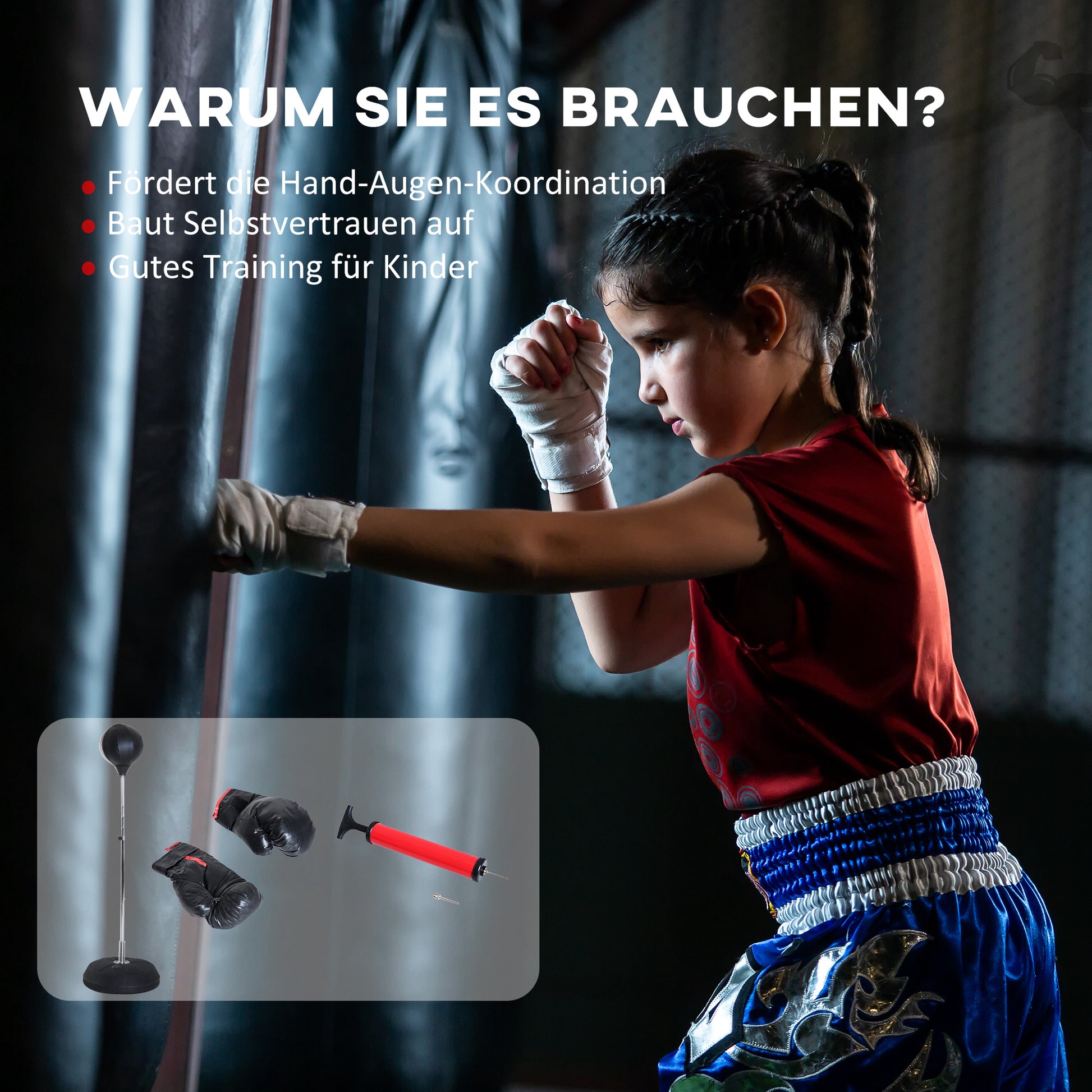 Punching Ball Set 126-144cm Height Adjustable Boxing Stand with Stand Base Boxing Pear Gloves Pump Freestanding Punching Bag Speedball Boxing Training Stand for Adults Teens
