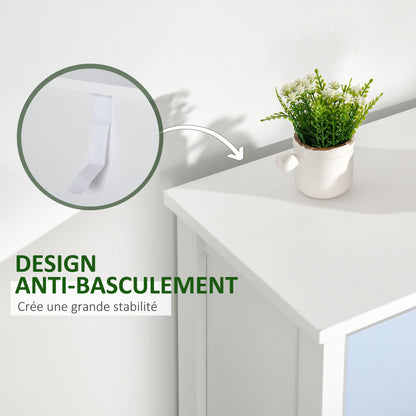 Multicolored 5-Drawer Chest of Drawers Storage Cabinet with Metal Shell Handle MDF - dim. 45L x 30W x 95.4H cm