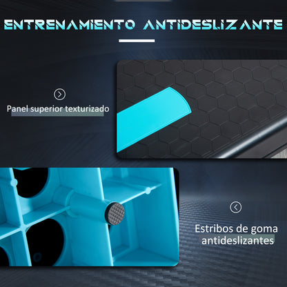 Aerobic Step Aerobic Platform Fitness Step Antislip Stepper with Adjustable Height of 10/15/20 cm Exercise Board at Home Gym Office Load 150 kg 78x28x20 cm Blue and Black