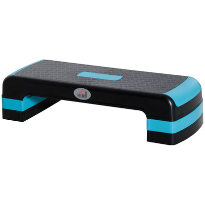 Aerobic Step Aerobic Platform Fitness Step Antislip Stepper with Adjustable Height of 10/15/20 cm Exercise Board at Home Gym Office Load 150 kg 78x28x20 cm Blue and Black