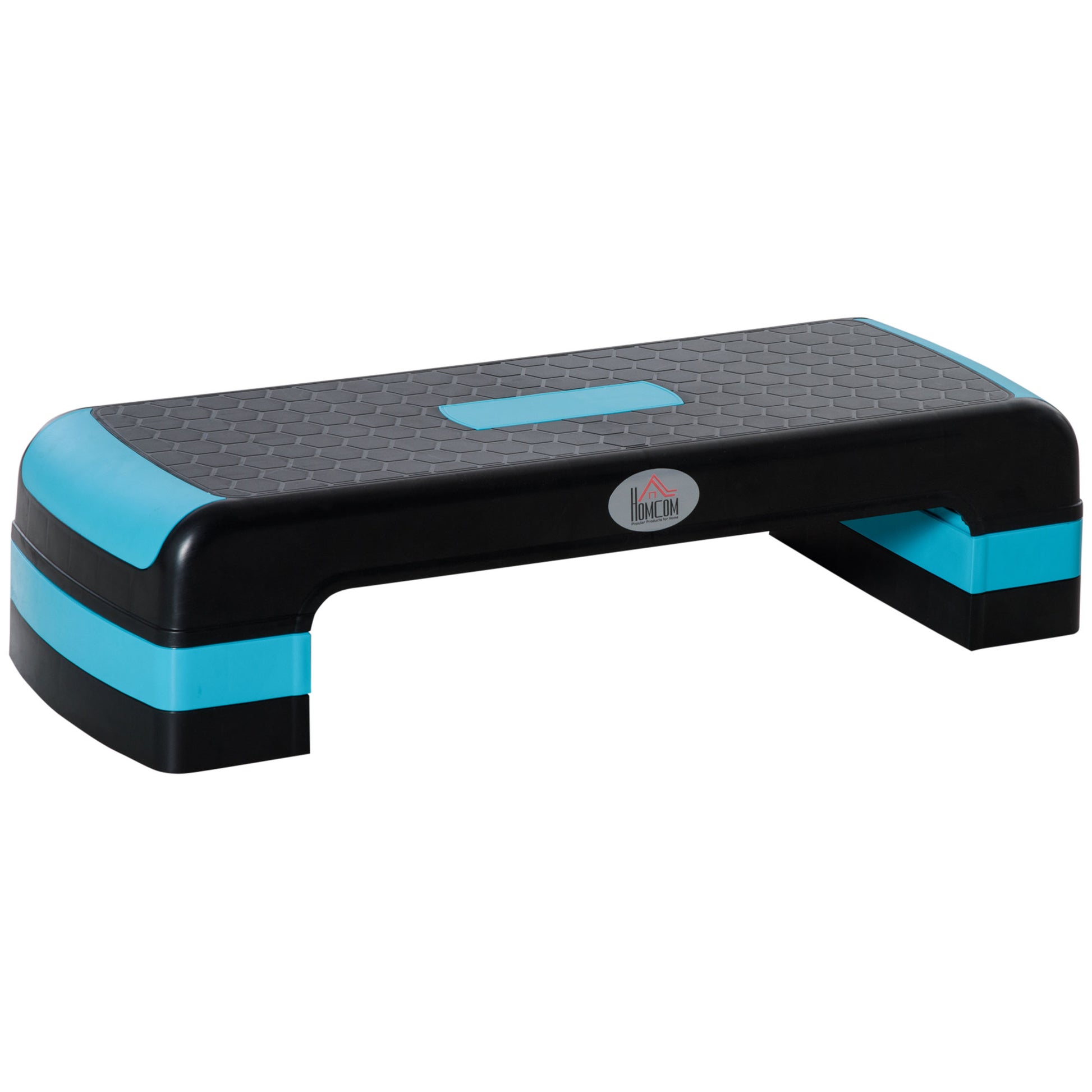 Aerobic Step Aerobic Platform Fitness Step Antislip Stepper with Adjustable Height of 10/15/20 cm Exercise Board at Home Gym Office Load 150 kg 78x28x20 cm Blue and Black