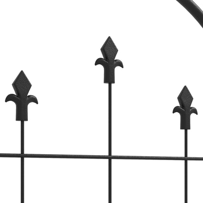 Set of 4 Garden Trellis, Plant Support Frame in Steel, 50 x 180 cm, Black