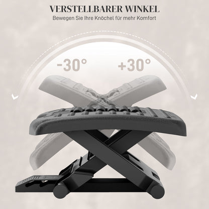 Footrest Desk Ergonomic 3 Step Height Adjustable Footrest Footstool with Massage Function Footrest for Home Office, Home, Office